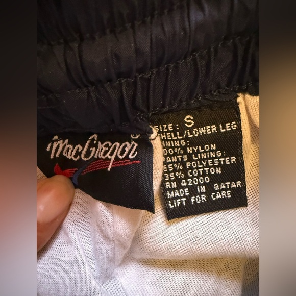 MacGregor‎ Nylon Jogging Pants size S blue sport pants  ankle zipper pockets - Picture 8 of 16